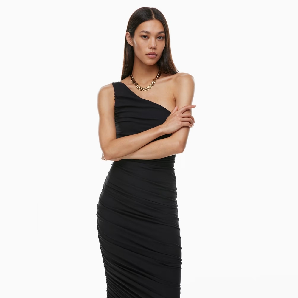 Ten By Babaton Body-Hugging One-Shoulder Vertigo Midi Dress ress - Picture 4 of 12